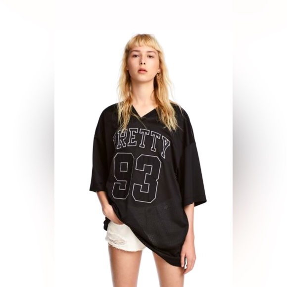 NWT H&M Mesh  T-shirt Women Size M US - Picture 1 of 3